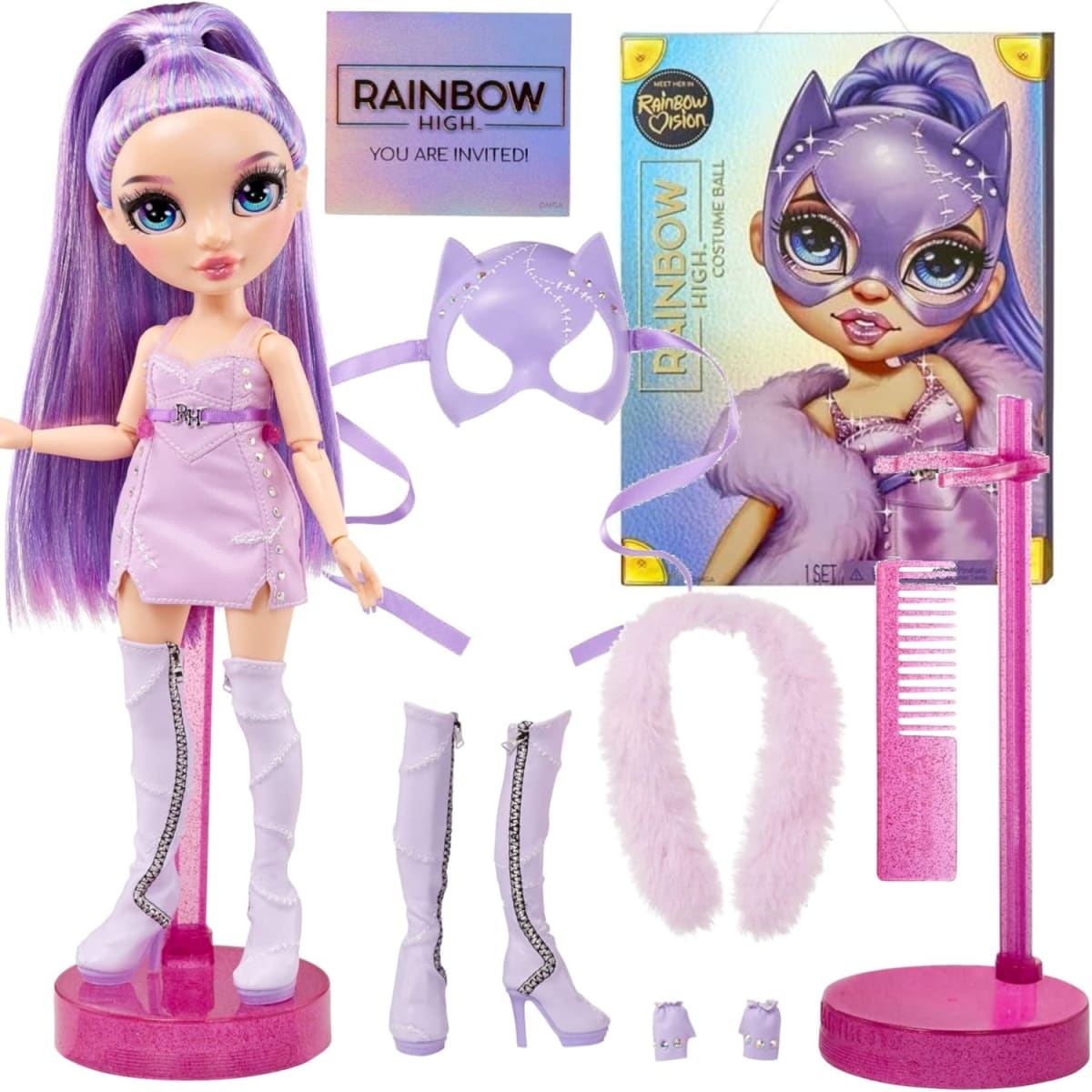 Muñeca Rainbow High Violet Willow Edición Costume Ball4