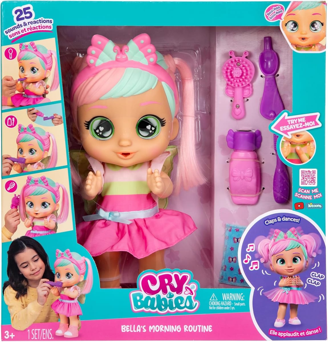 Muñeca Cry Babies Bella Interactiva mas de 25 Reacciones6