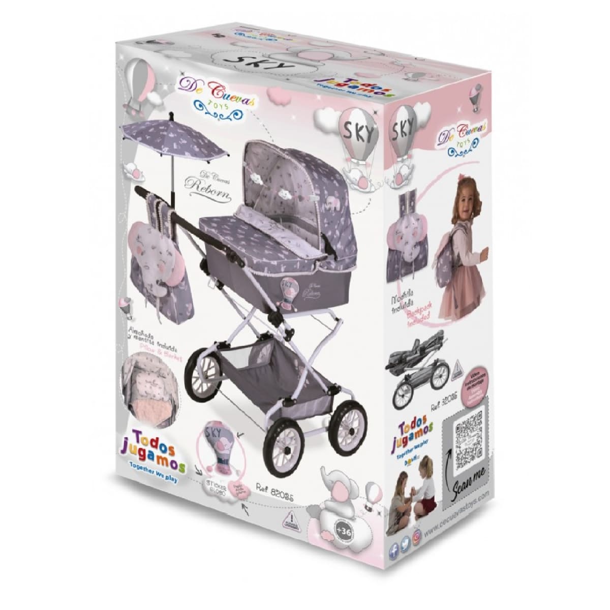 Coche de Muñecas Reborn Plegable Sky5