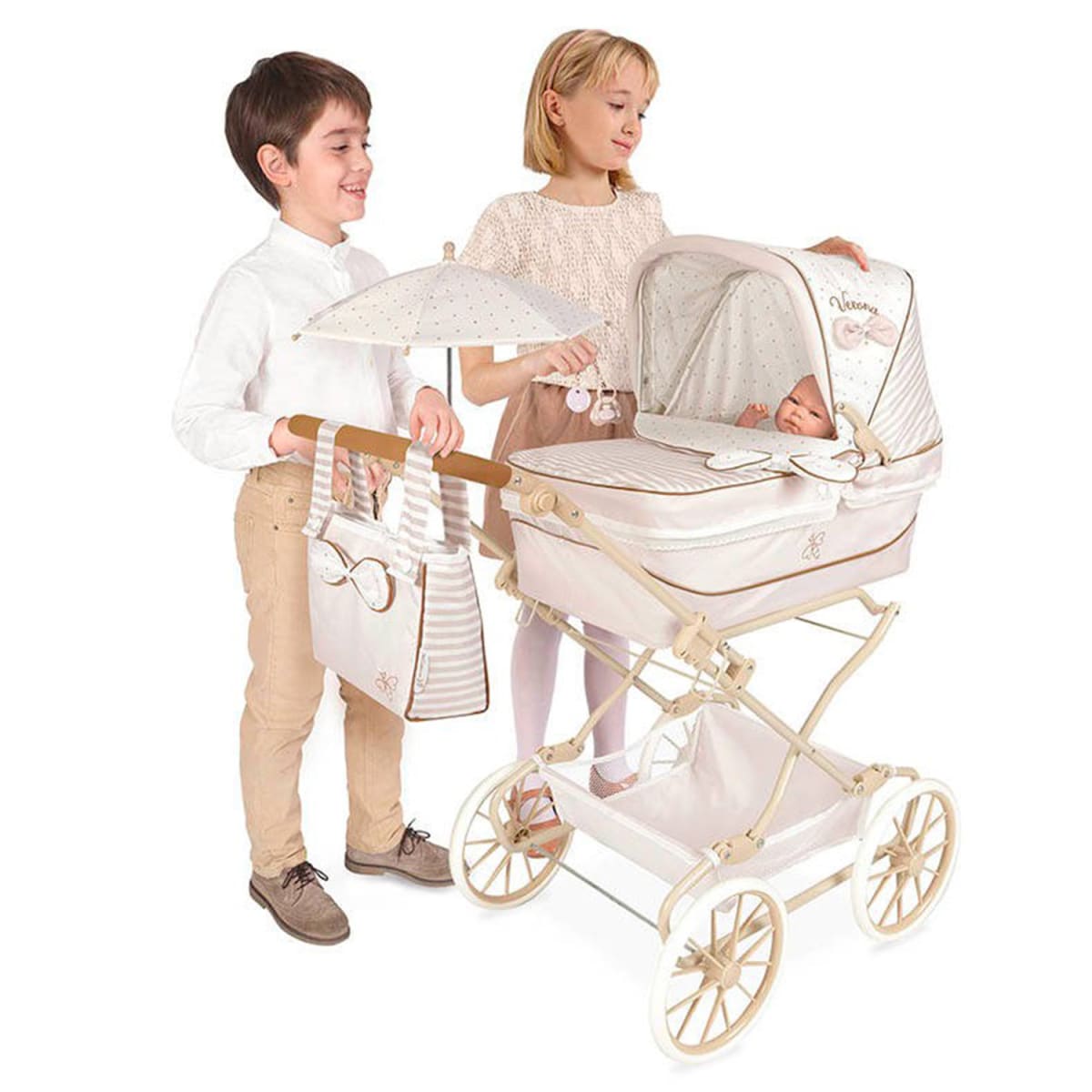 Coche de Muñecas Reborn Verona Plegable con Sombrilla4