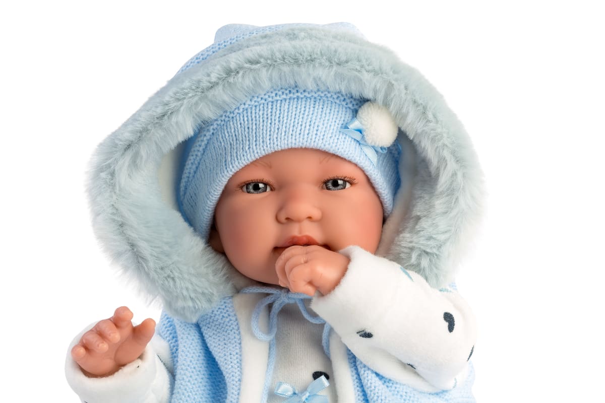 Bebé Tino 43 cm con Enterizo Azul3