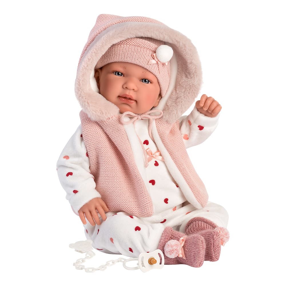Bebé Tina 43 cm con Enterizo Rosa3