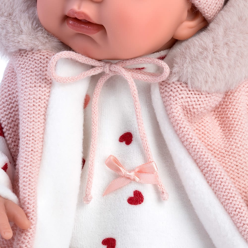Bebé Tina 43 cm con Enterizo Rosa1