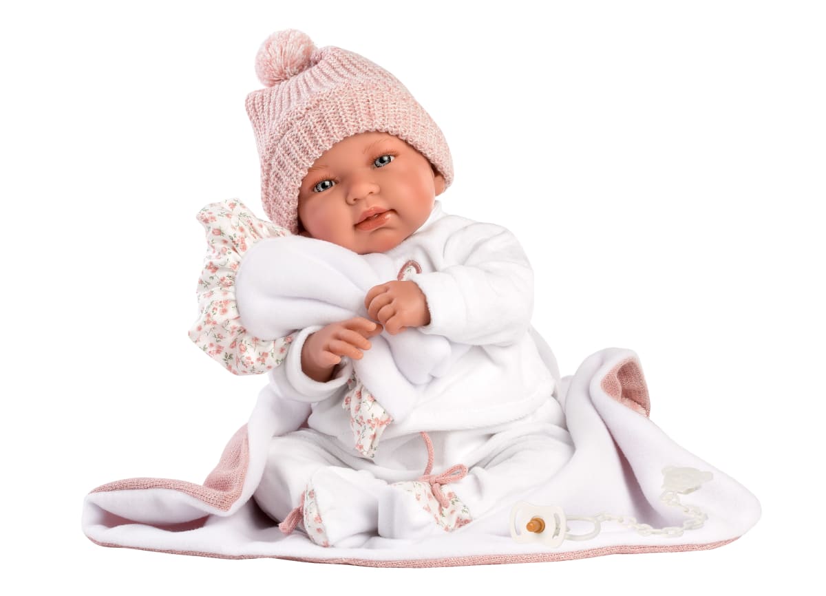 Tina Llorona Recién Nacida 44 cm con Cojín y Cambiador4