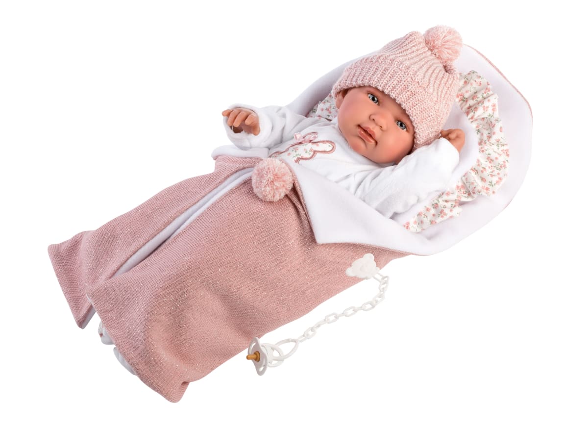 Tina Llorona Recién Nacida 44 cm con Cojín y Cambiador5
