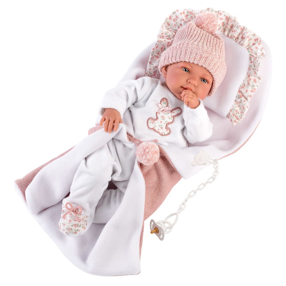 Tina Llorona Recién Nacida 44 cm con Cojín y Cambiador3