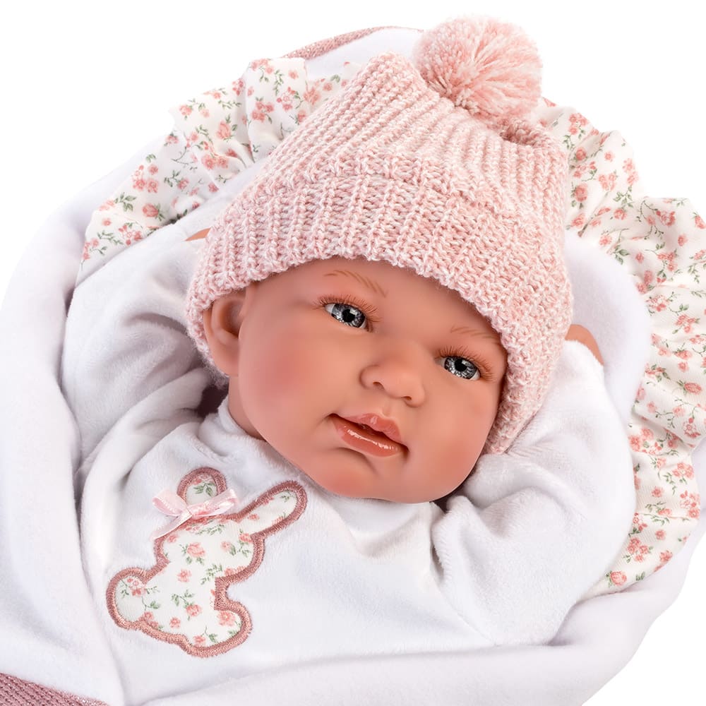 Tina Llorona Recién Nacida 44 cm con Cojín y Cambiador1
