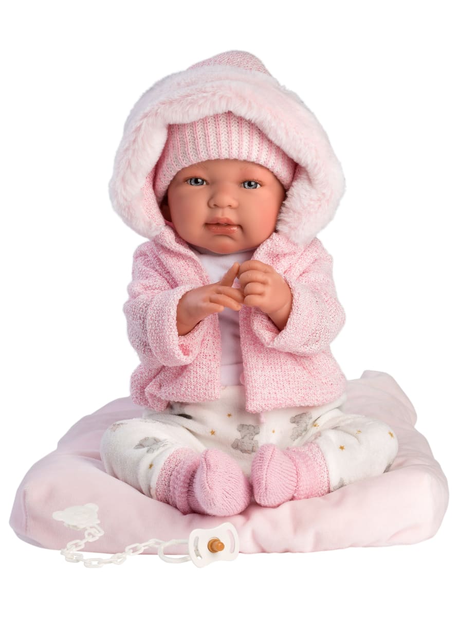 Tina Llorona Recién Nacida 44 cm con Cojín 2