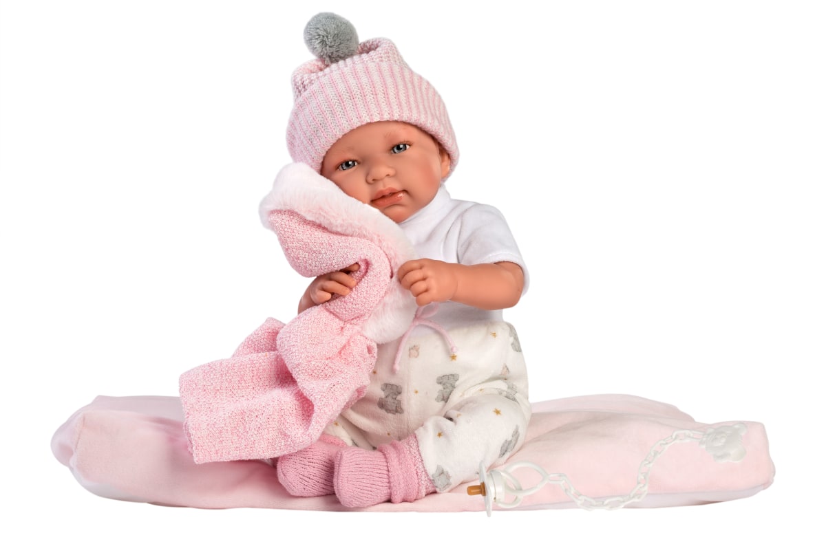Tina Llorona Recién Nacida 44 cm con Cojín 3