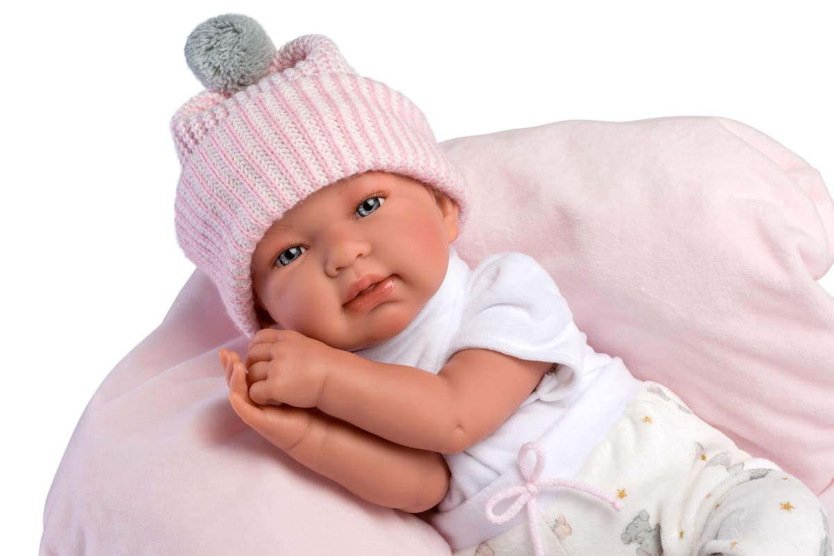 Tina Llorona Recién Nacida 44 cm con Cojín 4