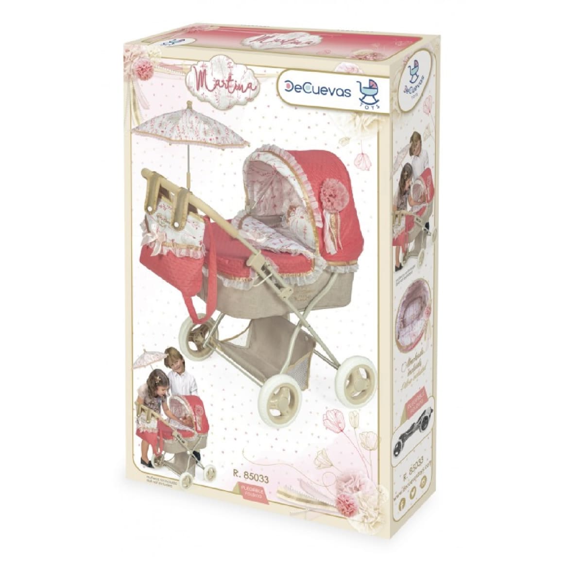 Coche de Muñecas Plegable con Sombrilla Martina3