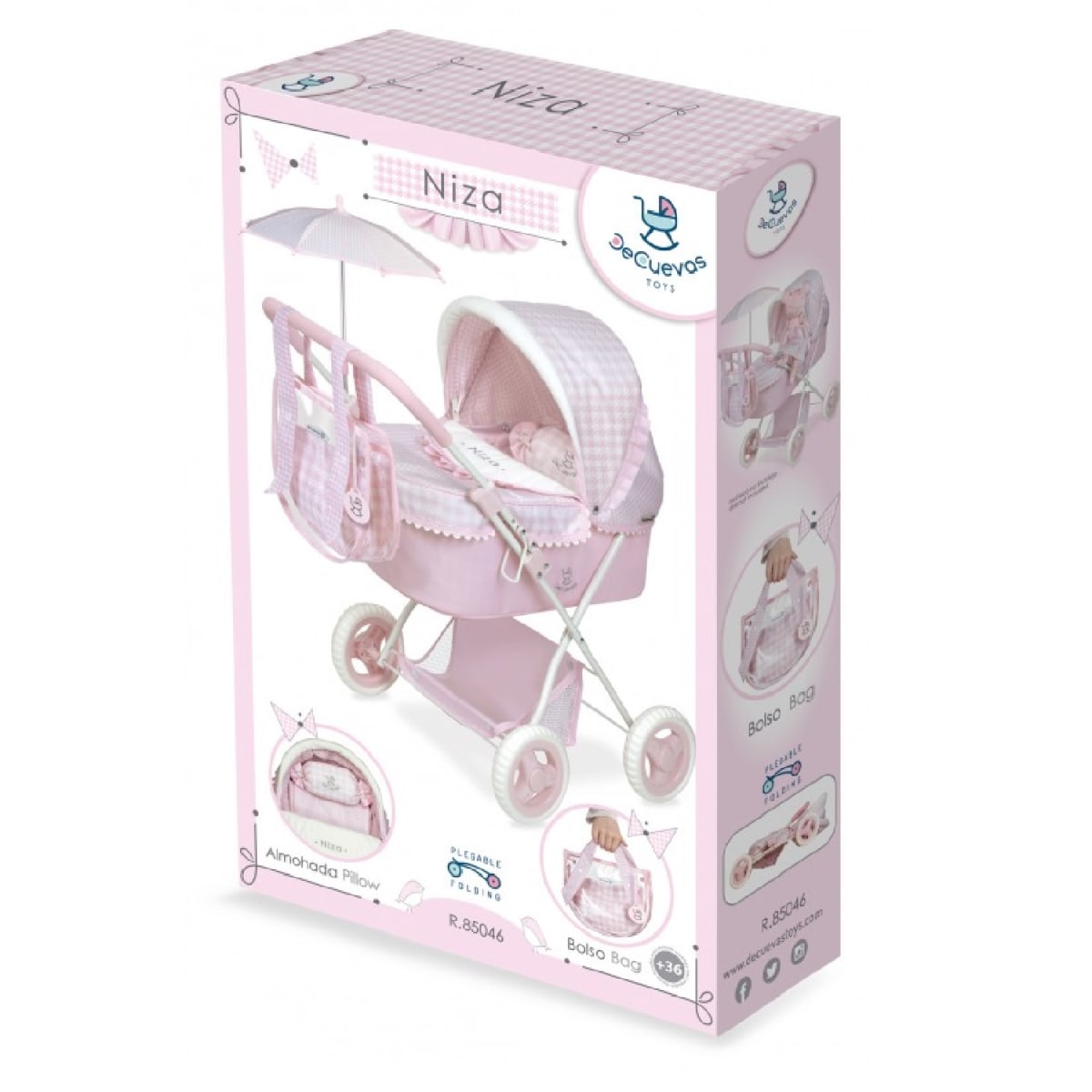 Coche de Muñeca Plegable con Sombrilla Niza5