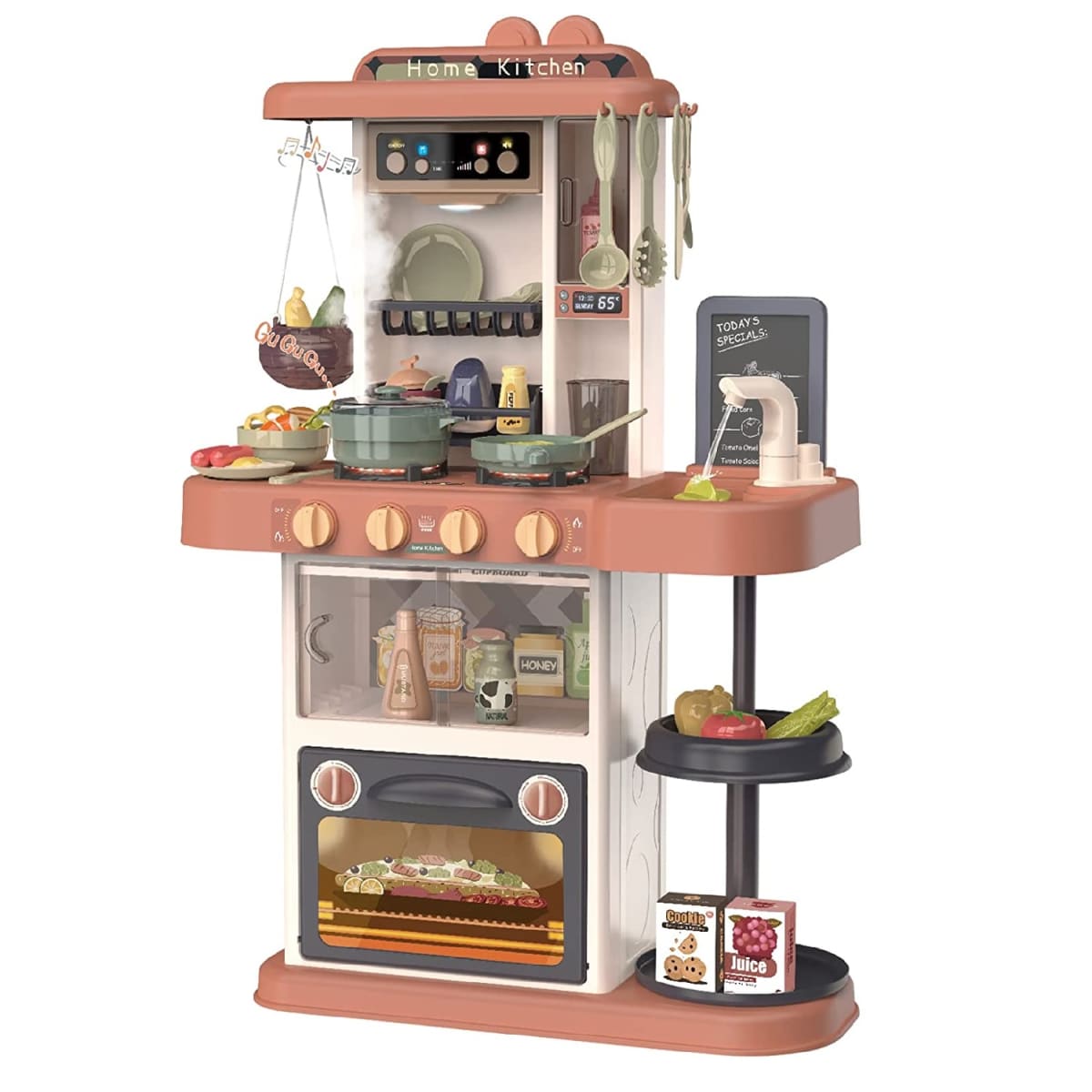 Cocina Moderna para Niños  Vapor,Luz y Agua 72 cm con 43 piezas 5