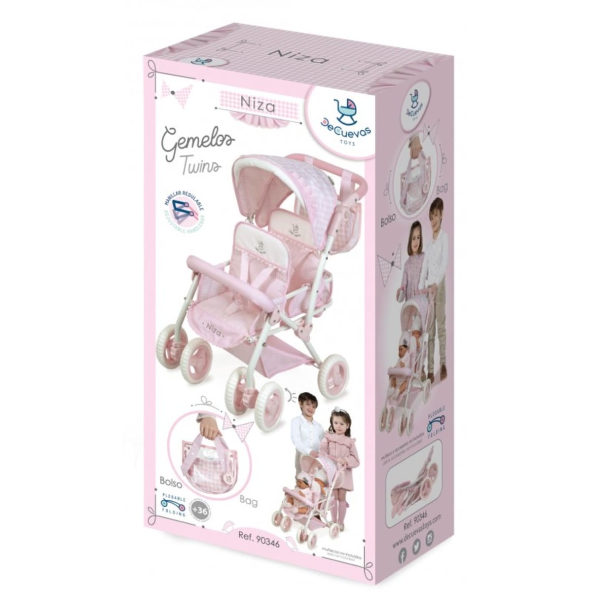 Coche Gemelar Para Muñecas Colección Niza5