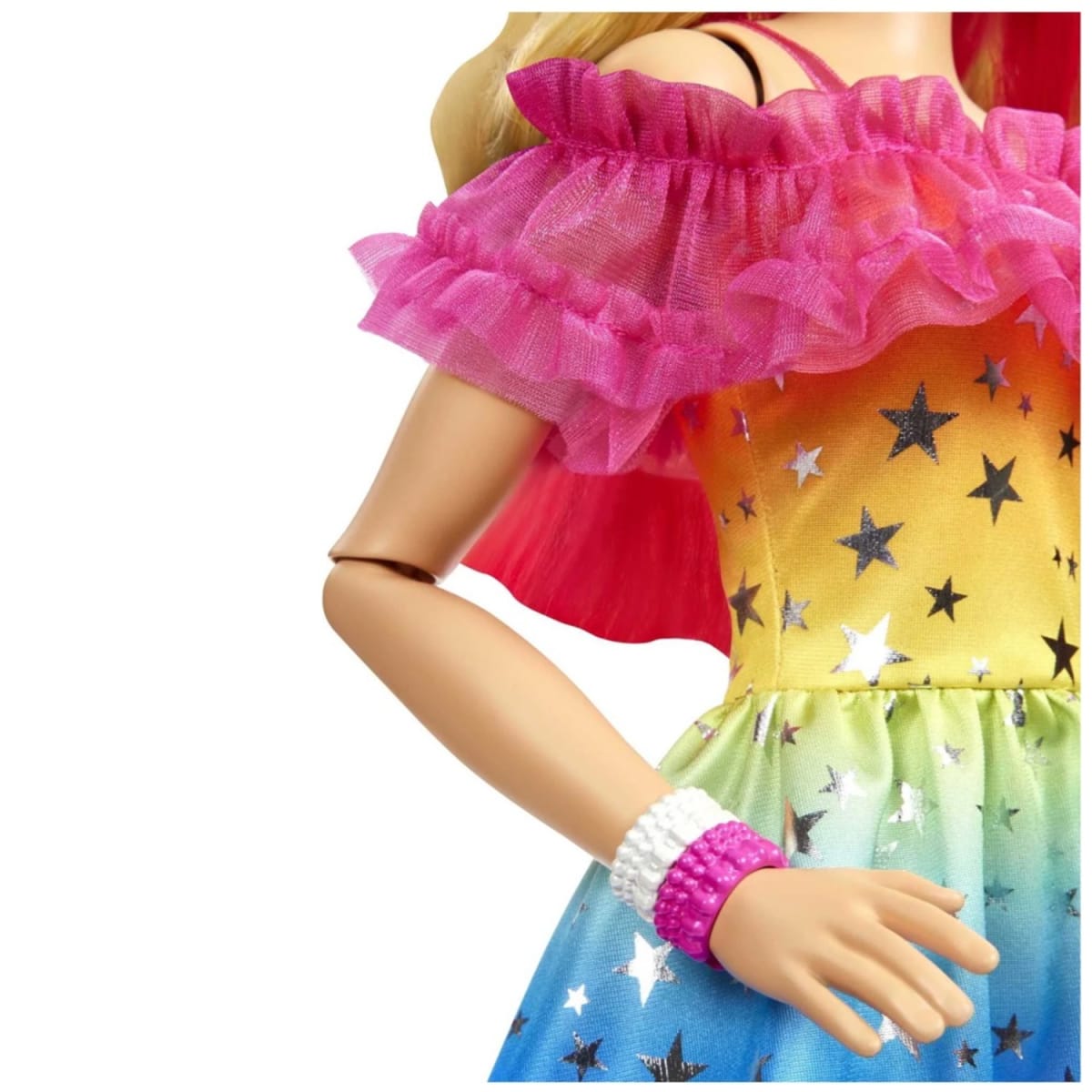 Muñeca Barbie Rubia Arcoiris Gigante de 71 cm3