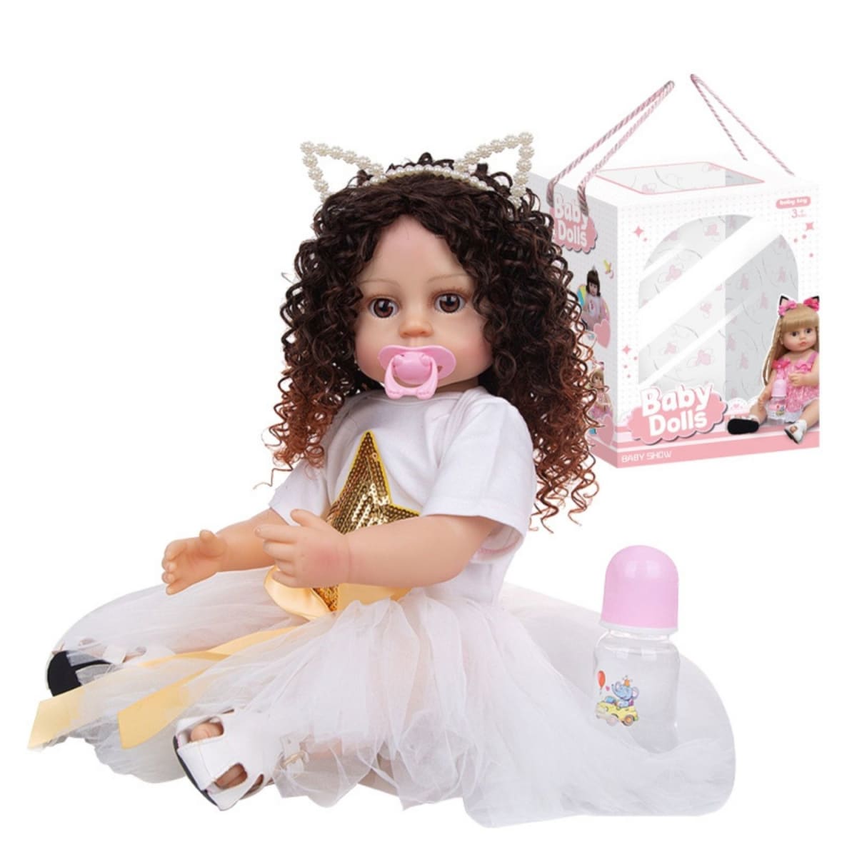 Muñeca Bebe Real Interactiva 55 cm Tipo Reborn-1Whit1