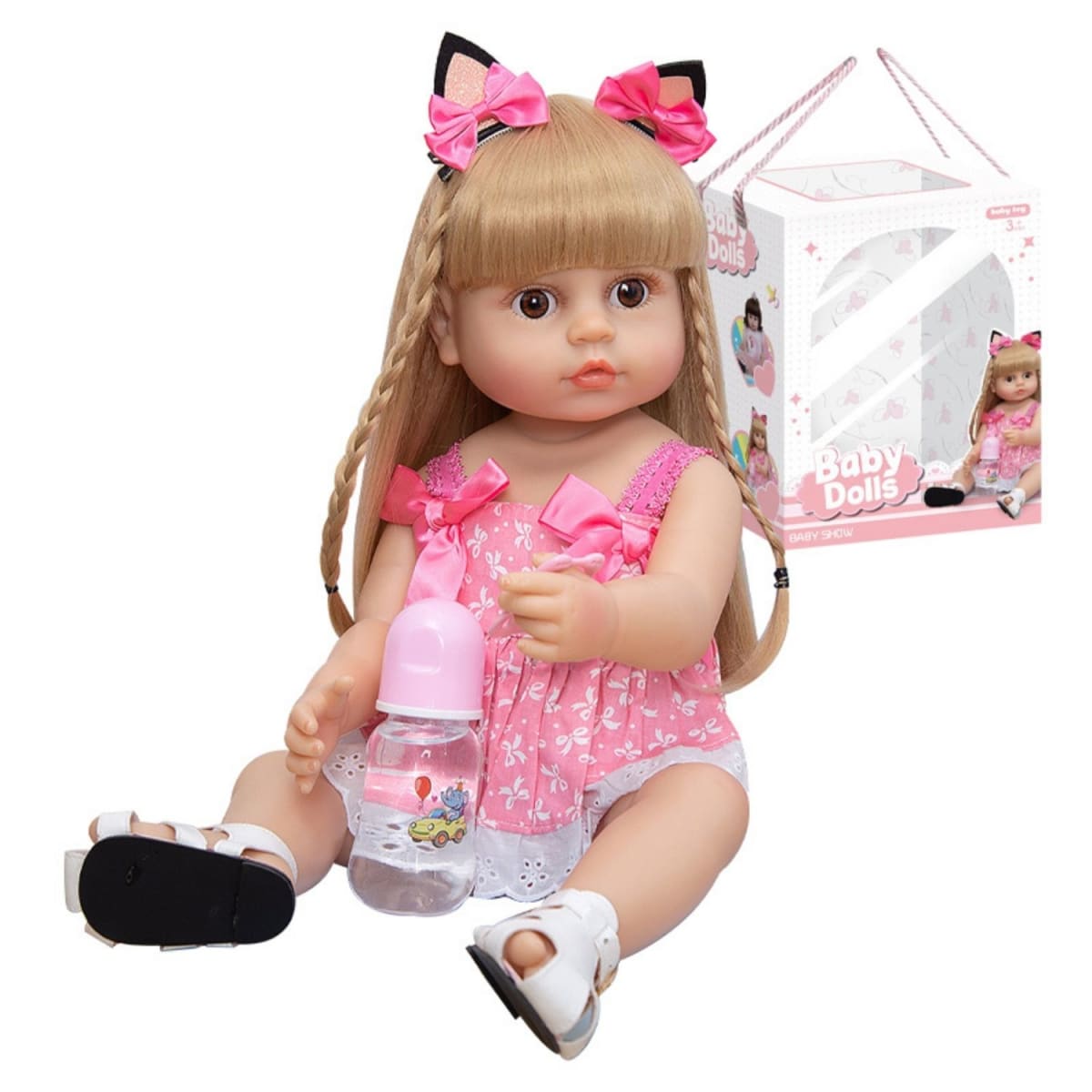 Muñeca Bebe Real Interactiva 55 cm Tipo Reborn-2Pink1