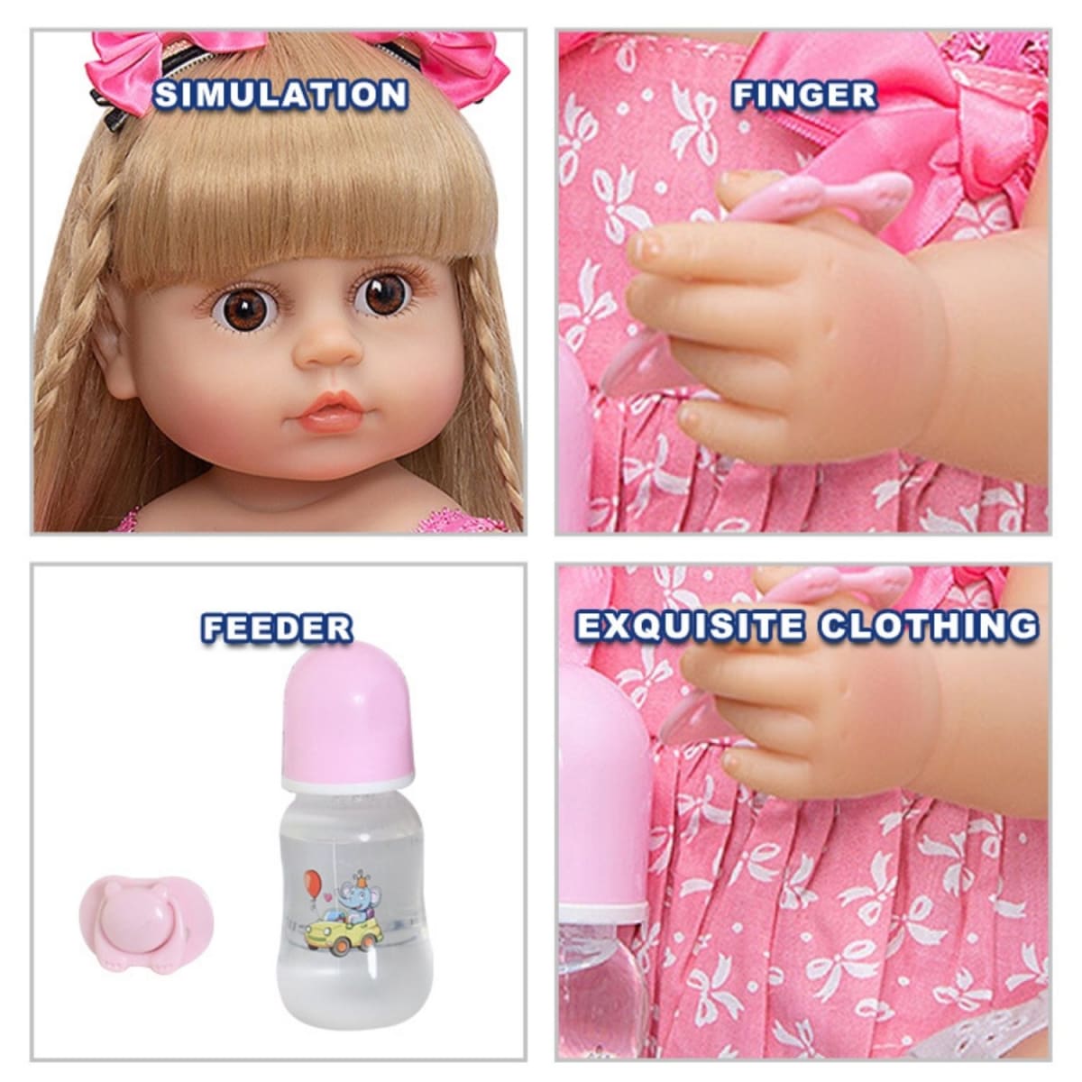 Muñeca Bebe Real Interactiva 55 cm Tipo Reborn-2Pink2