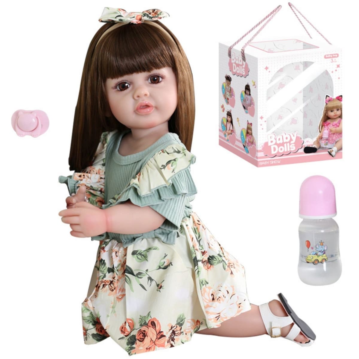 Muñeca Bebe Real Interactiva 55 cm Tipo Reborn-3Gree1