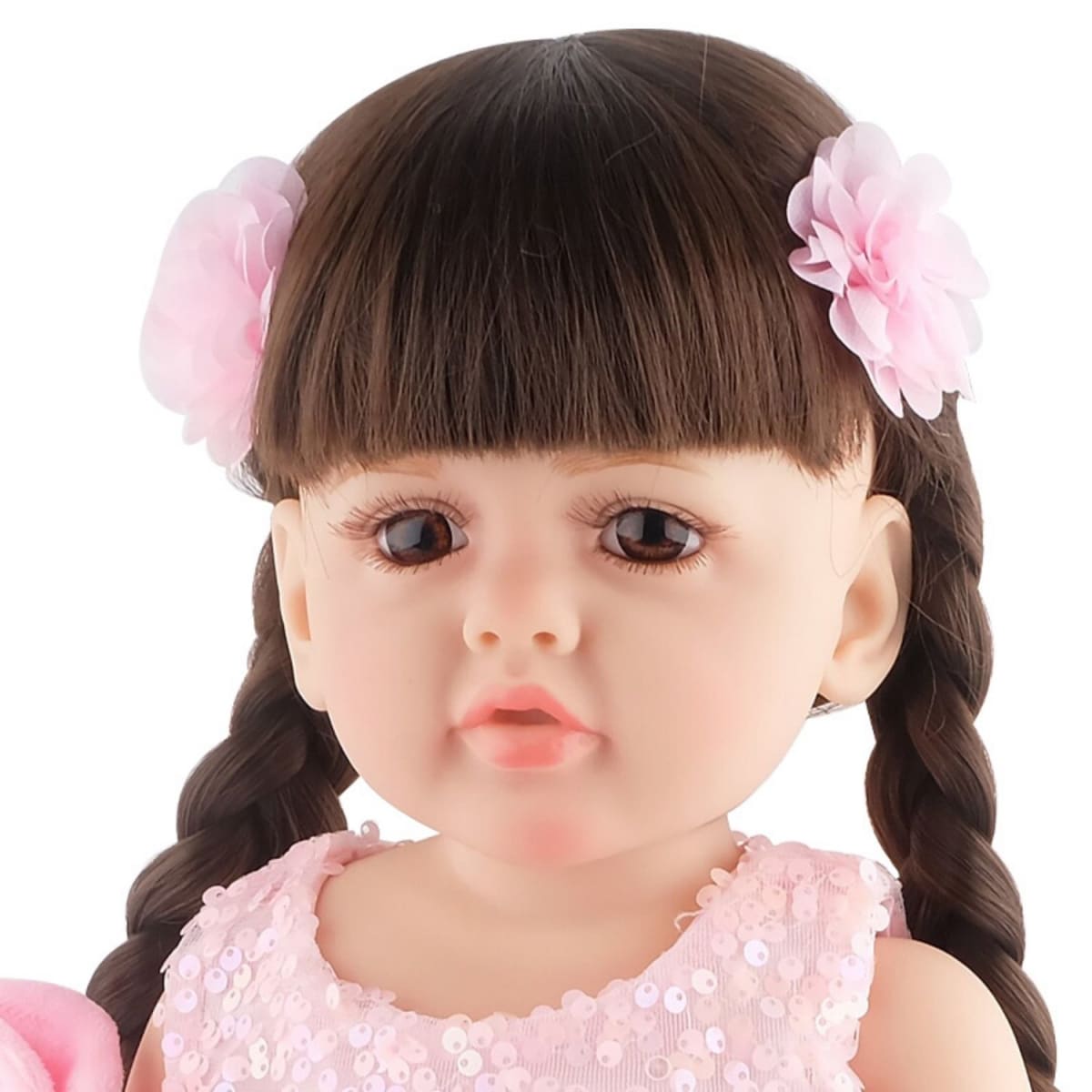 Muñeca Bebe Real Interactiva 55 cm Tipo Reborn-5Pink2