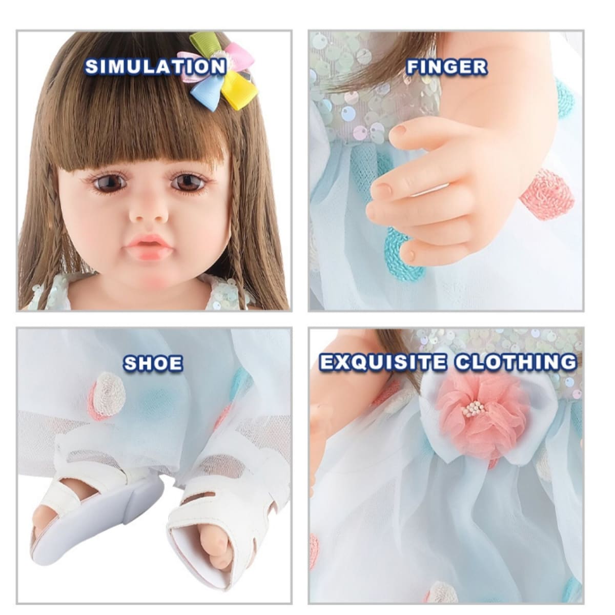 Muñeca Bebe Real Interactiva 55 cm Tipo Reborn-6Whit2