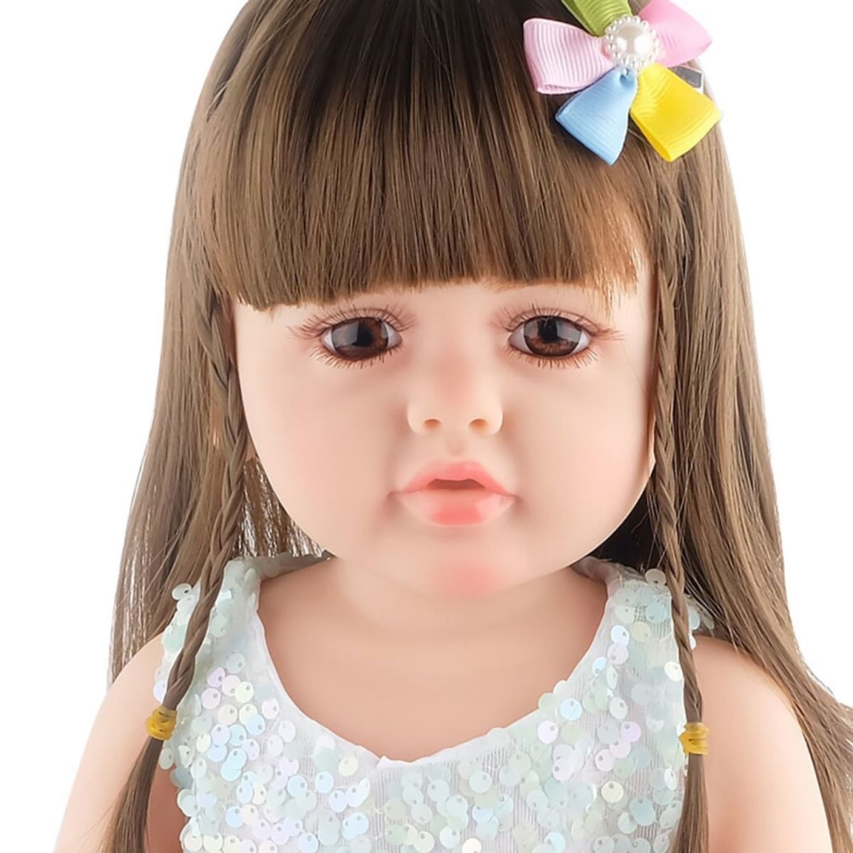 Muñeca Bebe Real Interactiva 55 cm Tipo Reborn-6Whit3