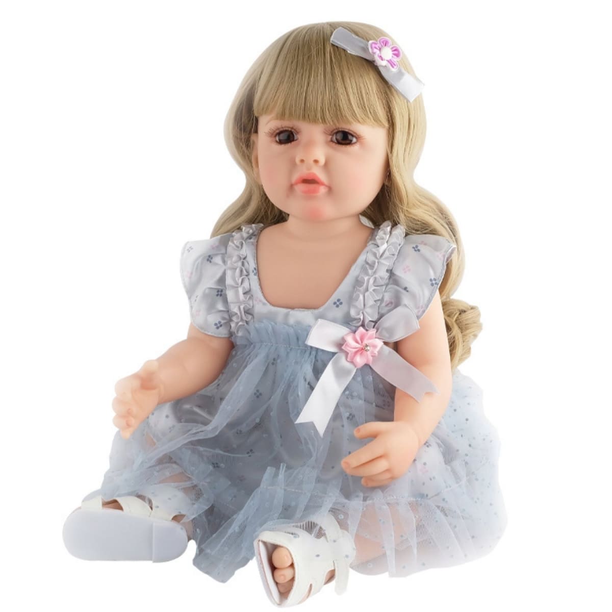 Muñeca Bebe Real Interactiva 55 cm Tipo Reborn-7Blue2