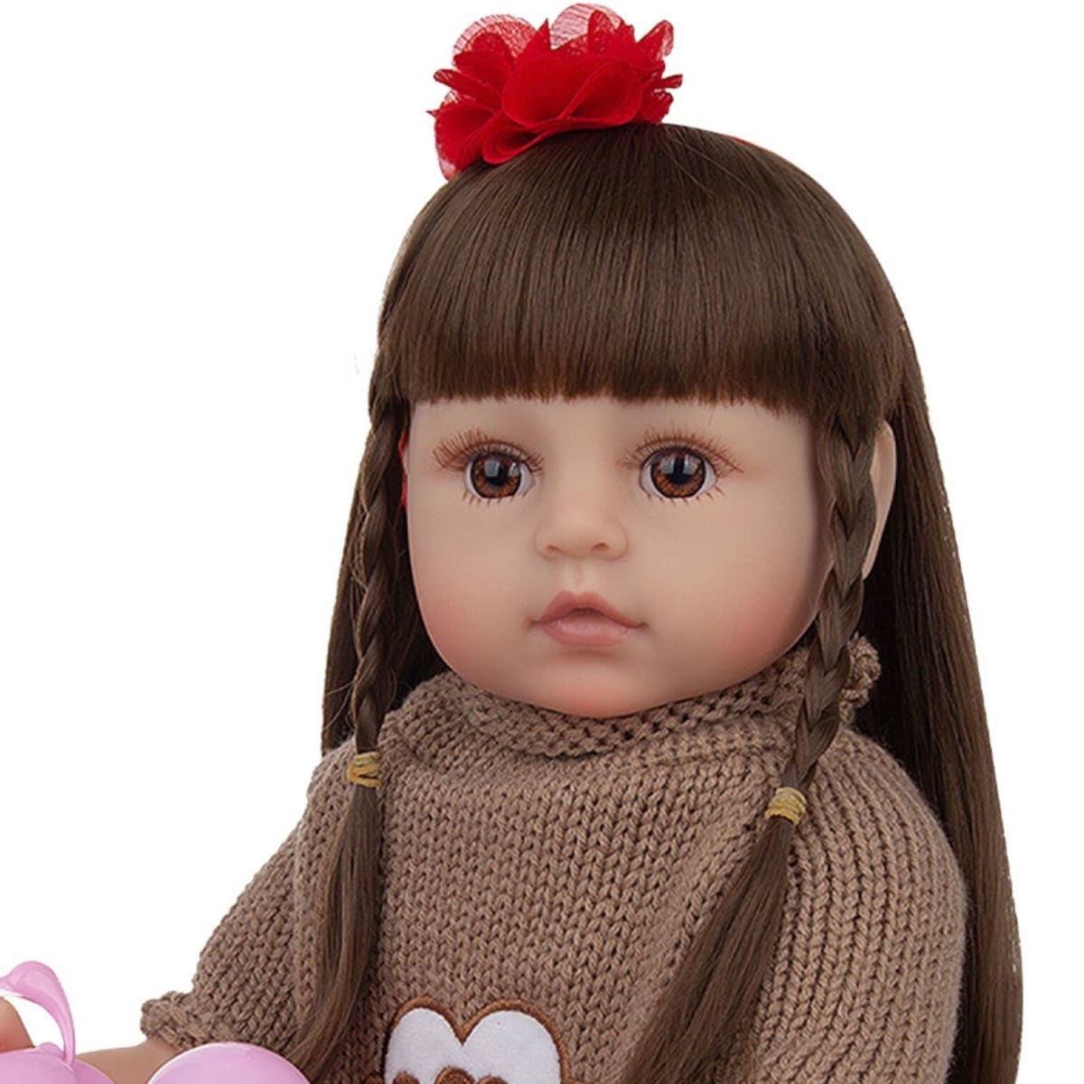 Muñeca Bebe Real Interactiva 55 cm Tipo Reborn-7Brow2