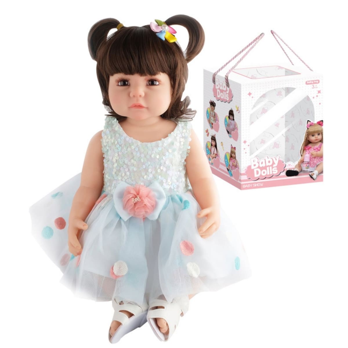 Muñeca Bebe Real Interactiva 55 cm Tipo Reborn-8Whit1