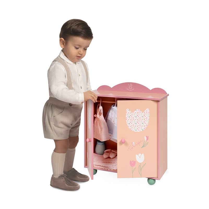 Armario de Madera para Ropa de Muñecas2