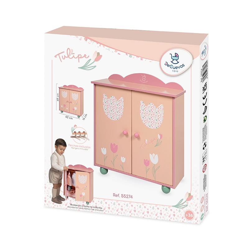 Armario de Madera para Ropa de Muñecas4