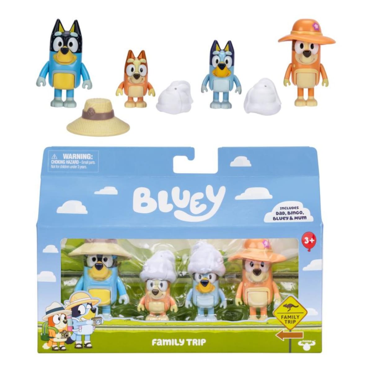 Bluey Pack Figuras Family Trip1