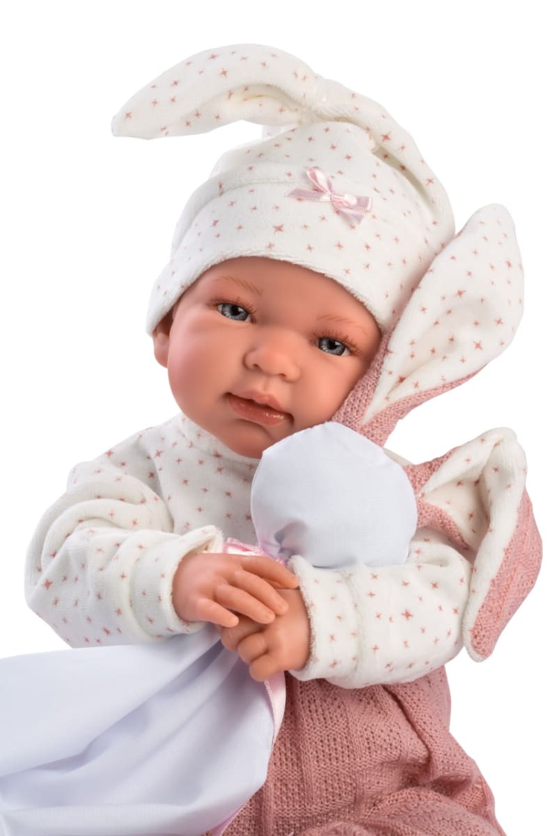 Bebé Recién Nacida Tina Llorona con cambiador Rosa 44 cm3