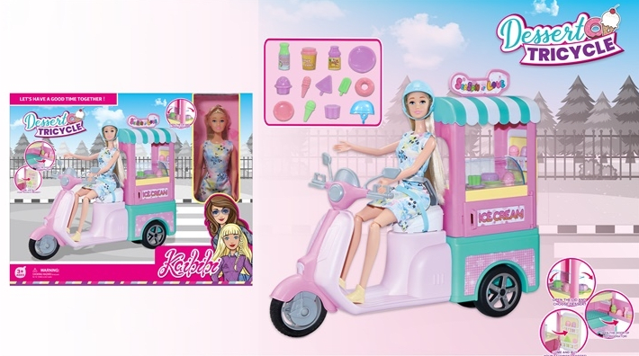 Play Set Carrito de Helados con Muñeca Fashion4
