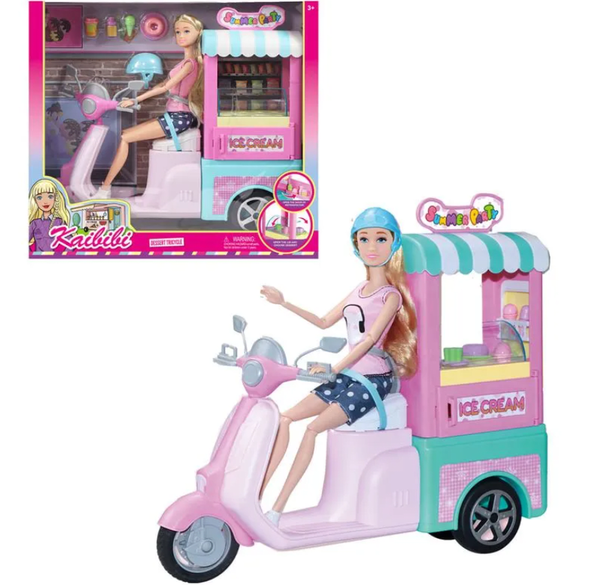 Play Set Carrito de Helados con Muñeca Fashion2