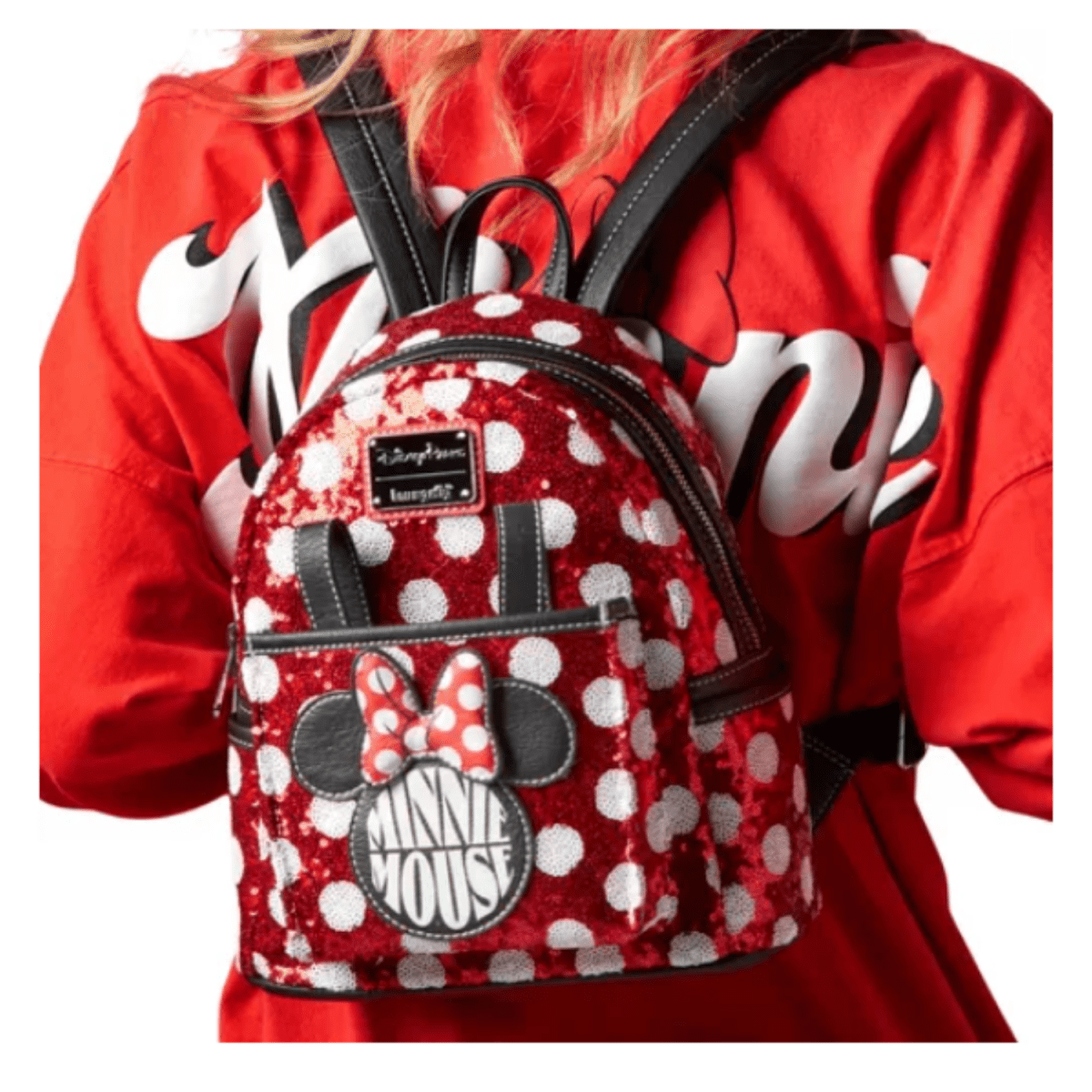 Minnie Mouse Mini Mochila de Lentejuelas de Lunares Loungefly2