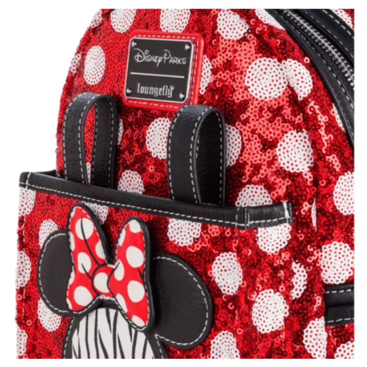 Minnie Mouse Mini Mochila de Lentejuelas de Lunares Loungefly4