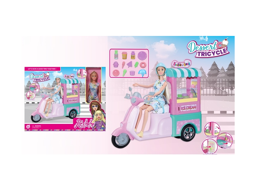Play Set Carrito de Helados con Muñeca Fashion3