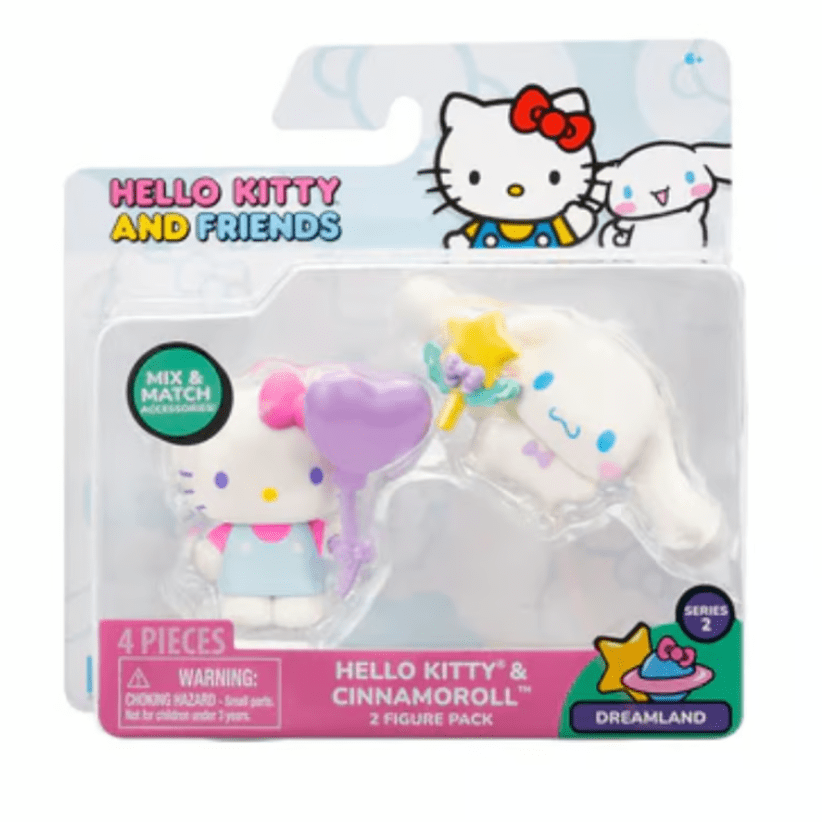Pack de 2 Figuras Hello Kitty y Cinnamoroll Serie 24