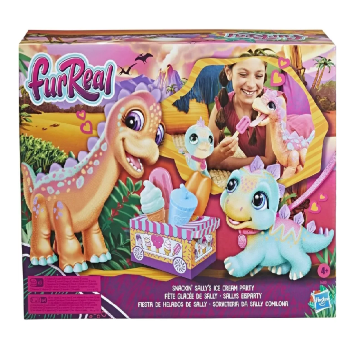 Muñeco Sally y amigo Dino Fiesta de Helados + 40 Sonidos y Reacciones4