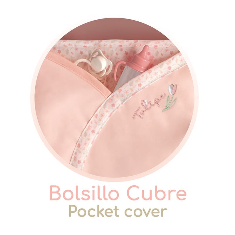Coche de Muñecas Reborn con Sombrilla Tulipe 93 cm3