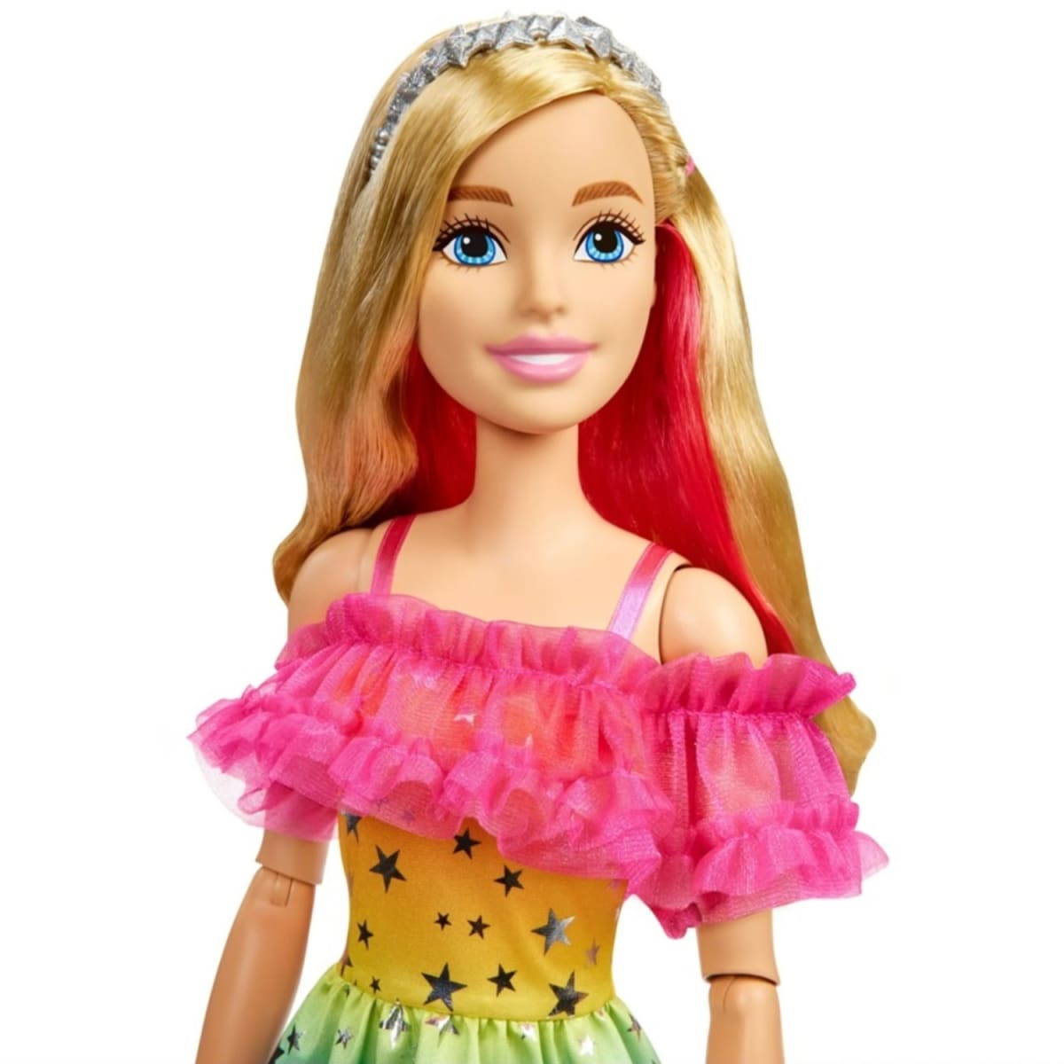 Muñeca Barbie Rubia Arcoiris Gigante de 71 cm5