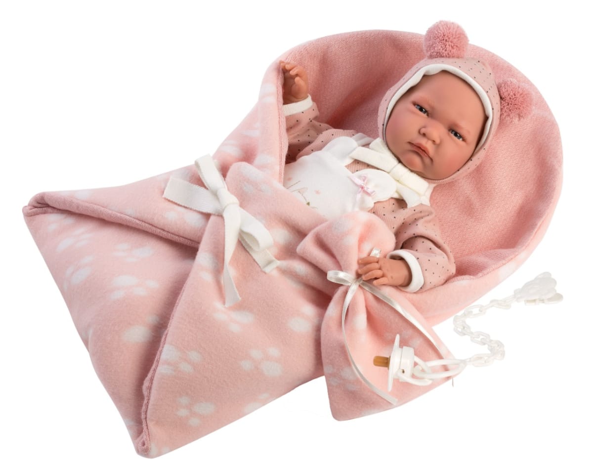 Bebé Recién Nacida Lala Llorona conToquilla 42 cm3
