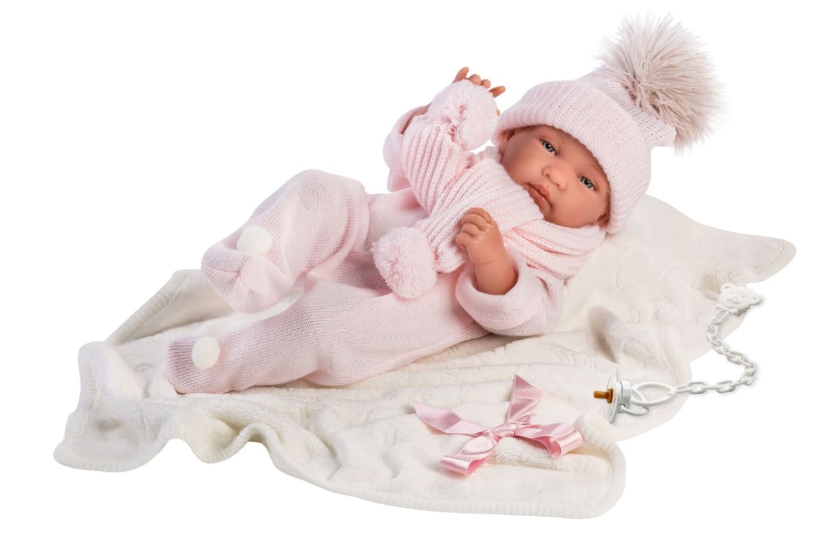 Bebé Recién NacidaTina 43 cm con Toquilla1