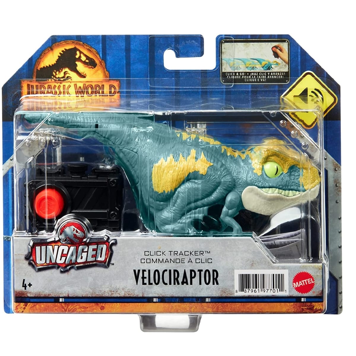Dinosaurio Jurassic world Velociraptor con Sonido y Movimiento4