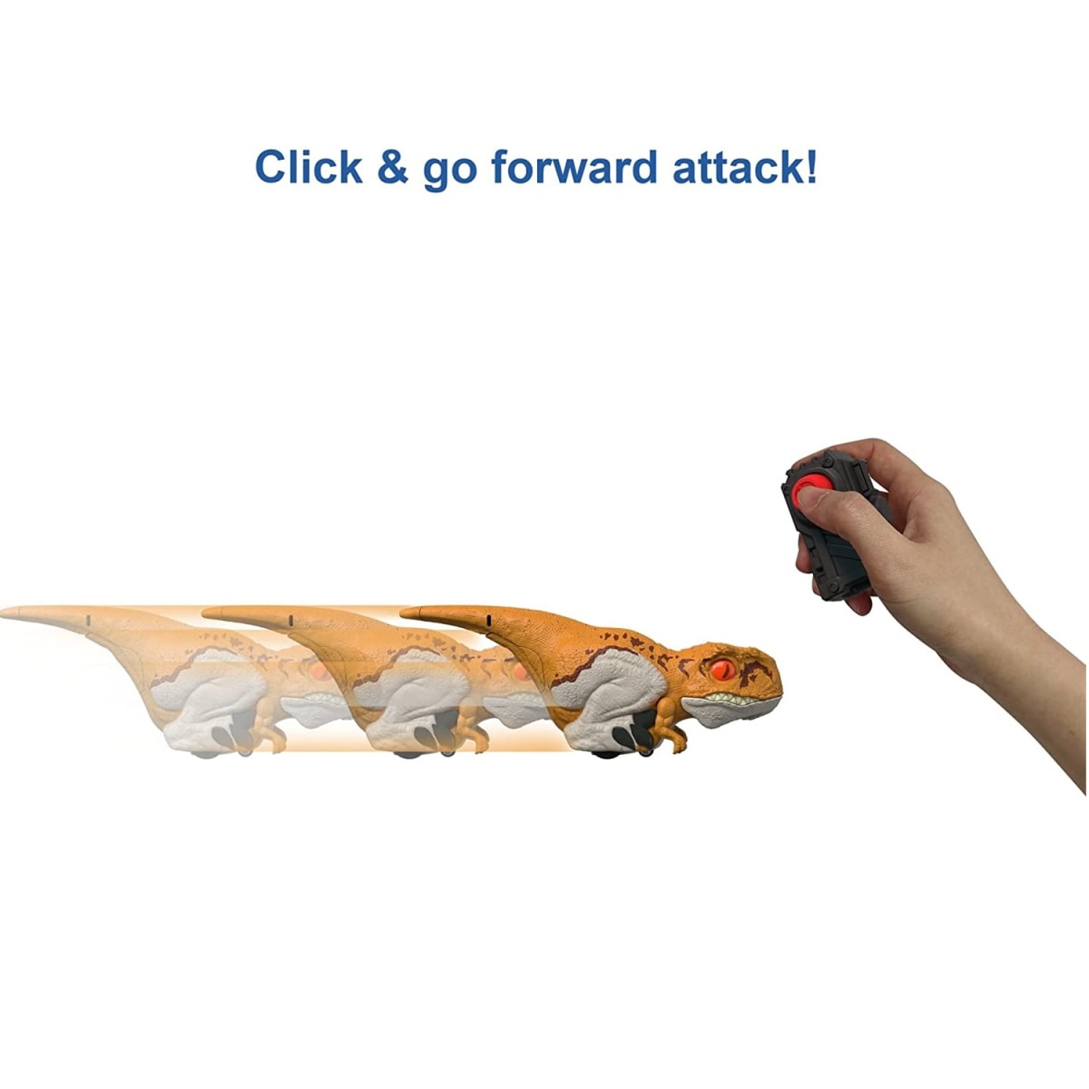 Dinosaurio Jurassic World Atrociraptor con Sonido y Movimiento2