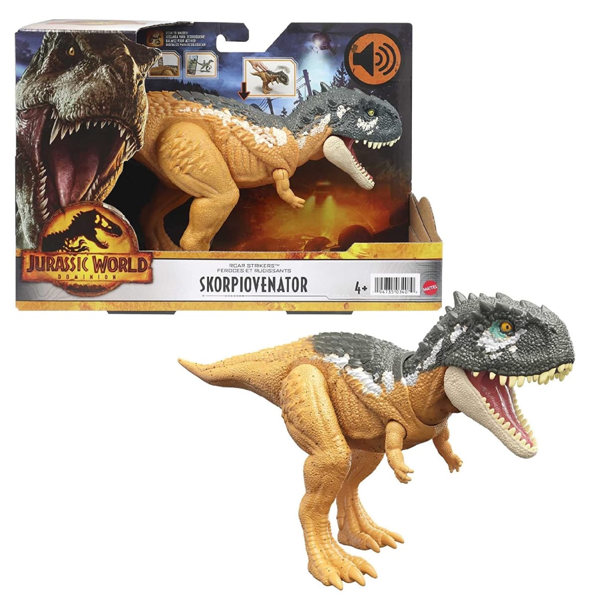 Dinosaurio Jurassic World Skorpiovenator Ruge y Golpea5