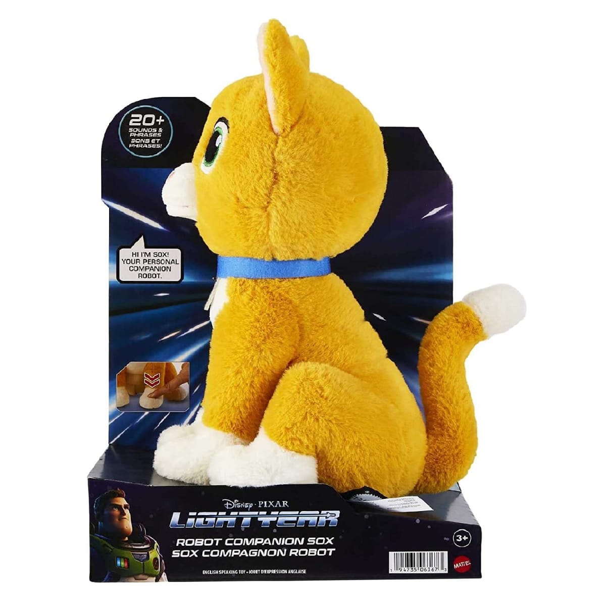 Peluche Parlante Gato Robot Sox Lightyear Detalles Valentina