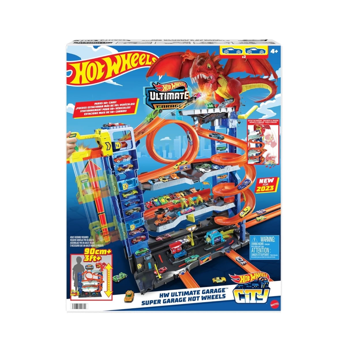 Pista Hot Wheels Ultimate Garage Con Dragón y Looping1