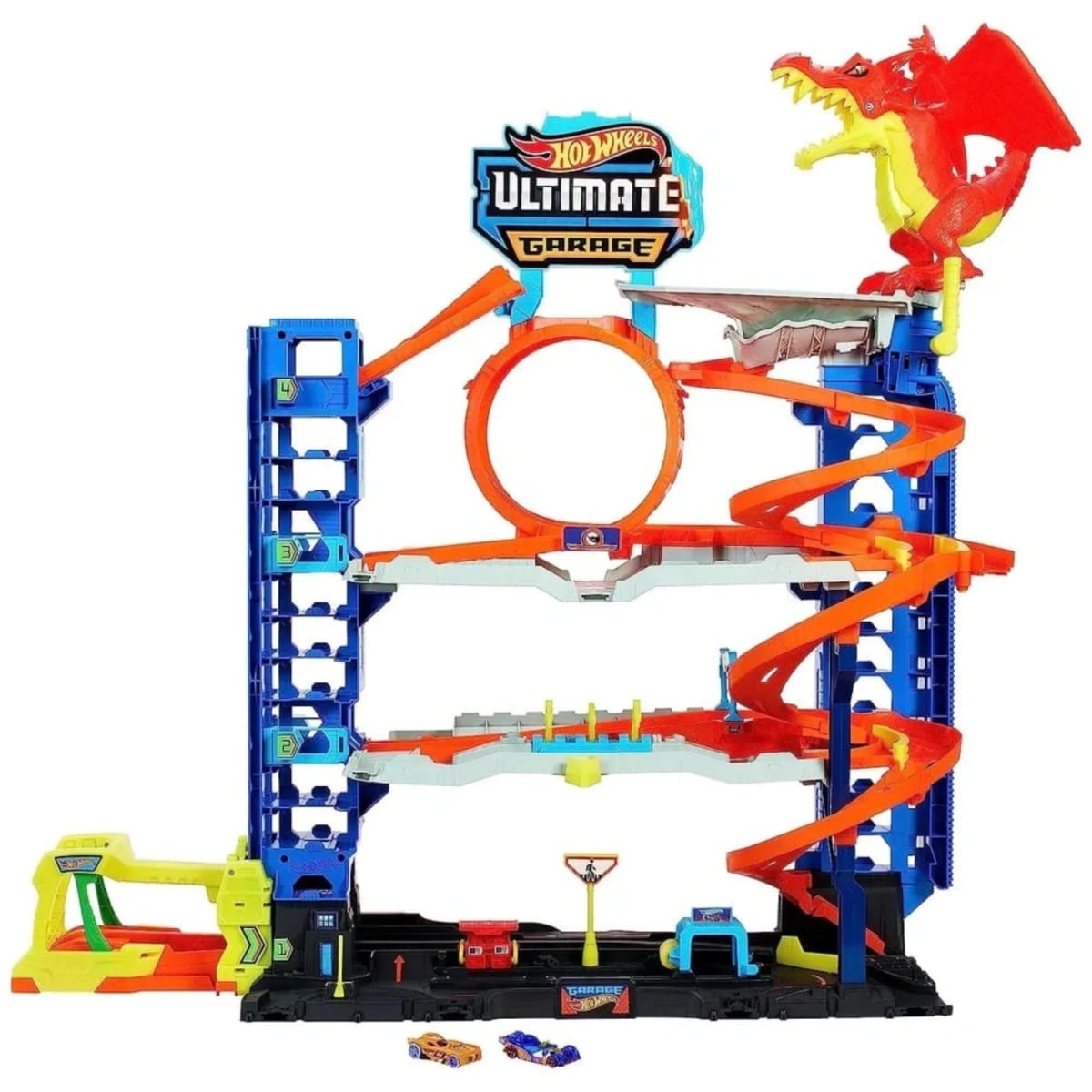 Pista Hot Wheels Ultimate Garage Con Dragón y Looping2
